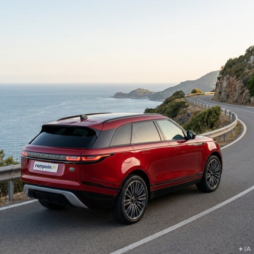 Image générée par intelligence artificielle SUV familial et vacances — illustration générée par IA