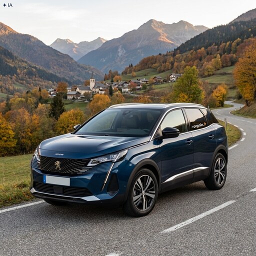 Famille et SUV 7 places — illustration générée par IA