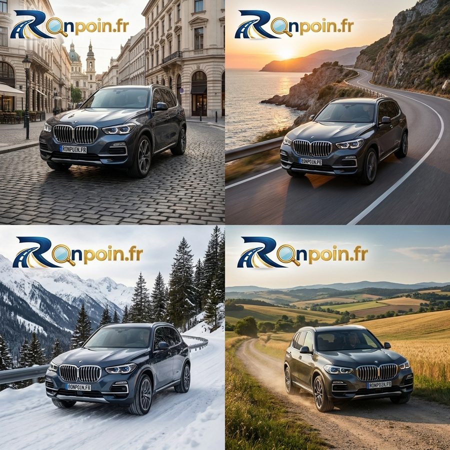 SUV familial d'occasion sur la route