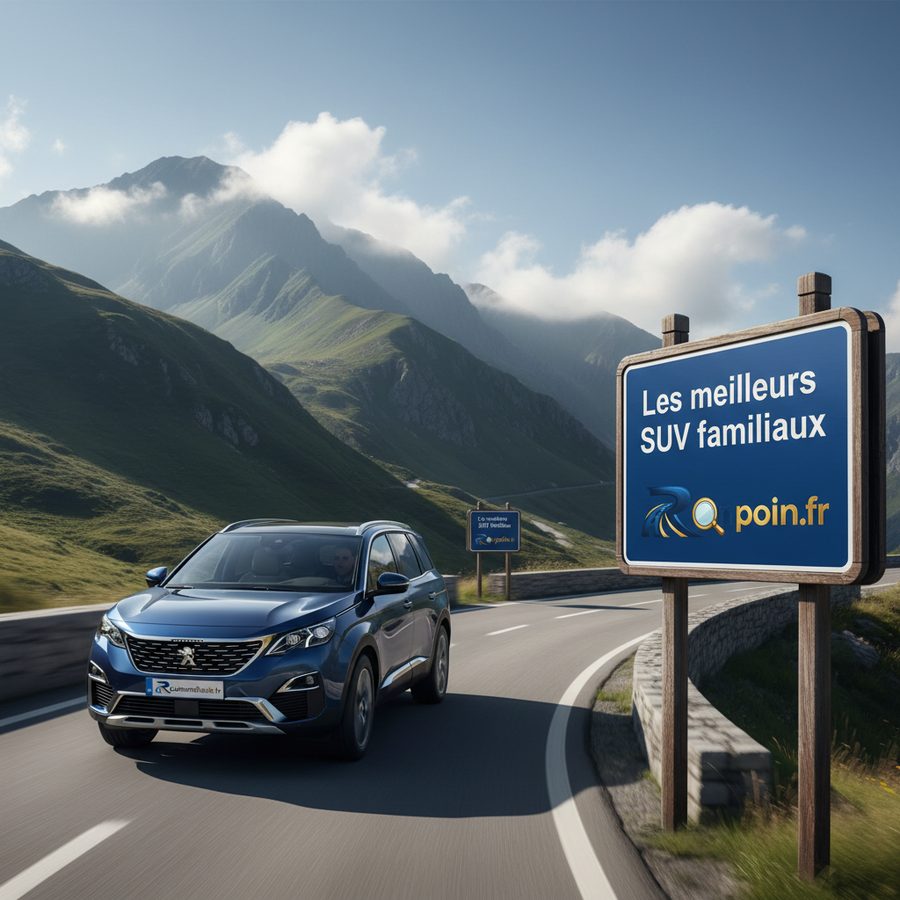 SUV familial sur route de vacances